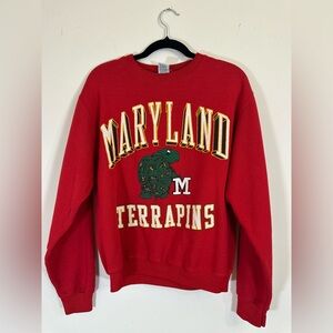 Red vintage Maryland Terrapins crewneck